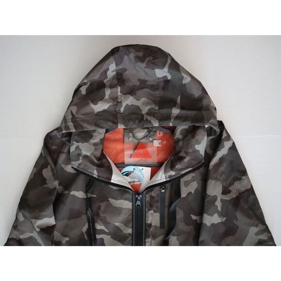 My Anorak 50838SN Women's Sz XL Gray Camo 2-Way Zip Hooded Trails Jacket - Picture 4 of 12